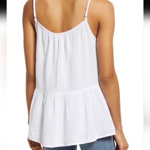 Caslon Cotton Gauze Tank Adjustable Straps Size XS - Picture 5 of 16